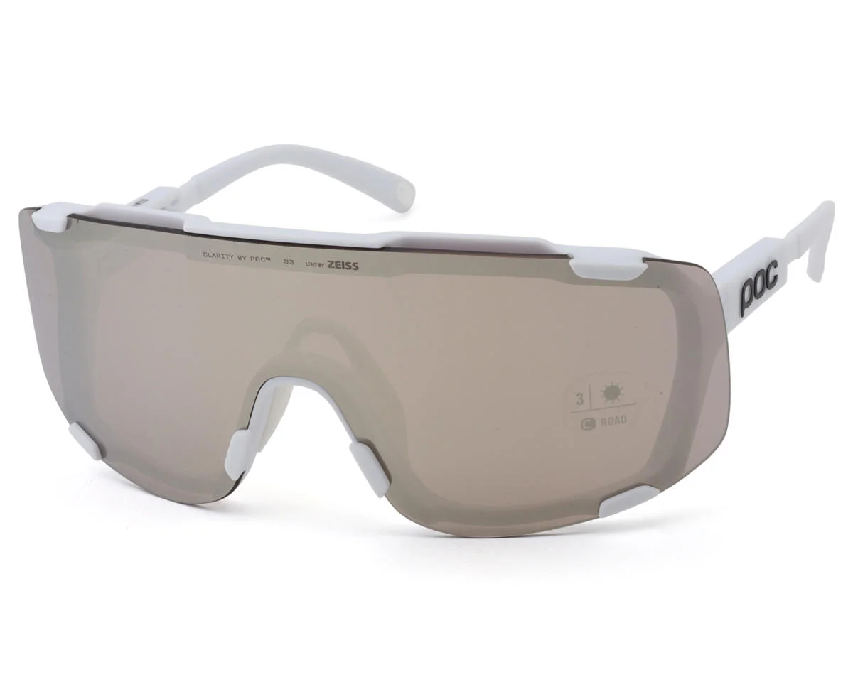 POC Devour Mid Sunglasses (Hydrogen White) (Sunny Silver/Clear) (Clarity Road)